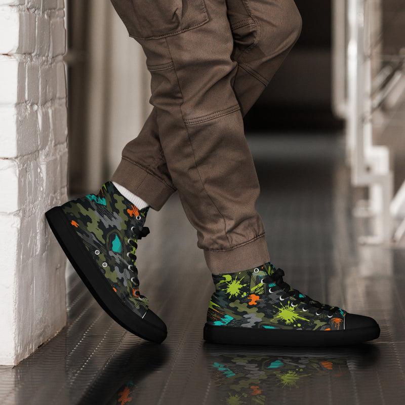 Paintball Impact Strike CAMO Mens High-Top Canvas Shoes - 5