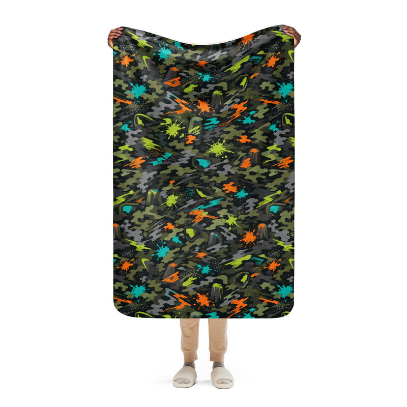 Paintball Impact Strike CAMO Sherpa Blanket - 37″×57″