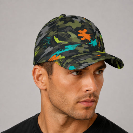 Paintball Impact Strike CAMO Snapback Ball Cap - U / White - Head