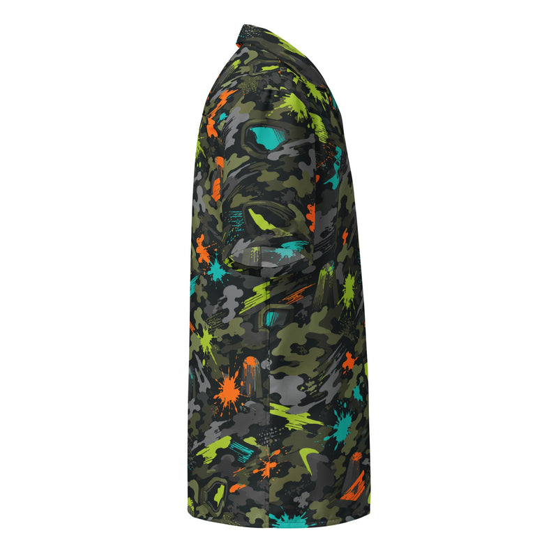 Paintball Impact Strike CAMO Unisex Short-Sleeve Button Shirt - Button-Up