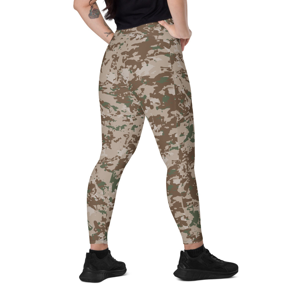 Pakistani Army Arid CAMO Leggings with pockets - 2XS - Womens With Pockets