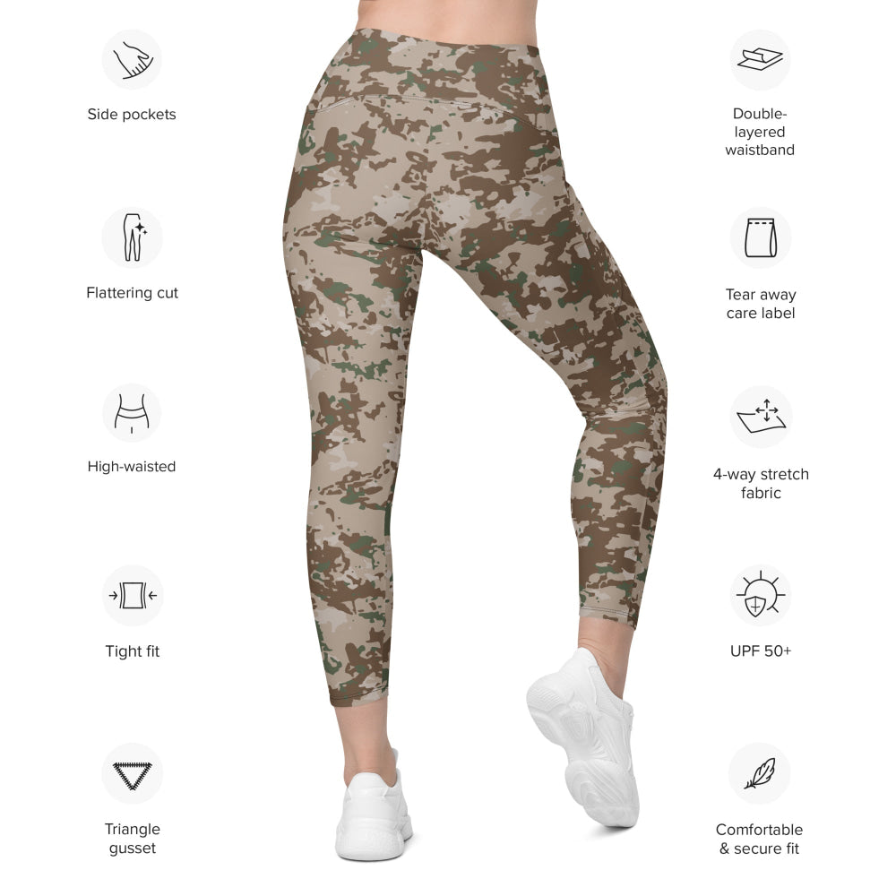 Pakistani Army Arid CAMO Leggings with pockets - Womens With Pockets