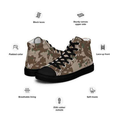 Pakistani Army Arid CAMO Men’s high top canvas shoes - Mens High Top Canvas Shoes