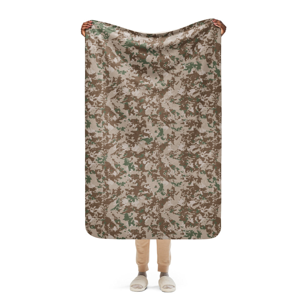 Pakistani Army Arid CAMO Sherpa blanket - 37″×57″ - Blanket