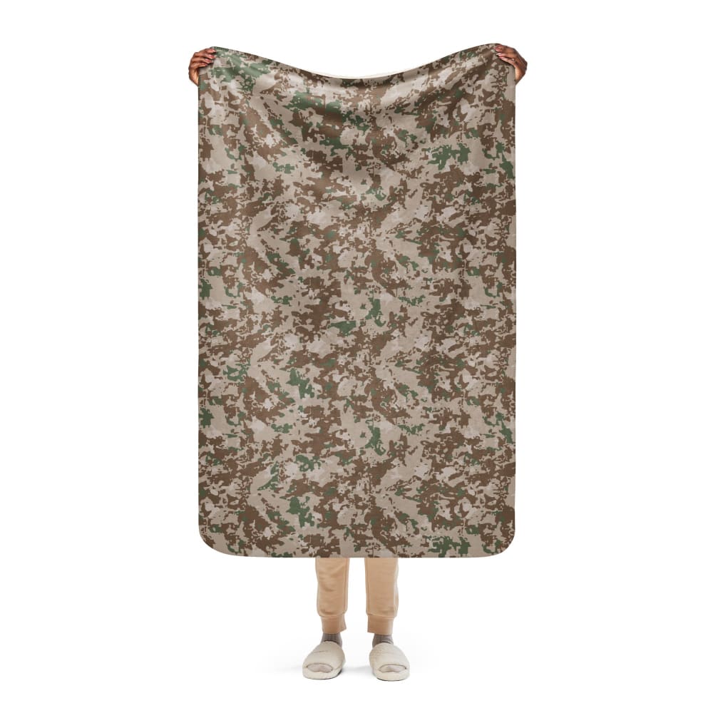 Pakistani Army Arid CAMO Sherpa blanket - 37″×57″