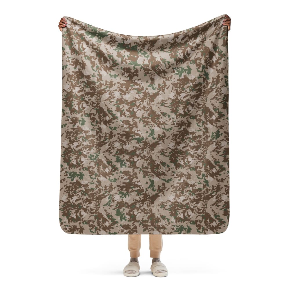 Pakistani Army Arid CAMO Sherpa blanket - 50″×60″