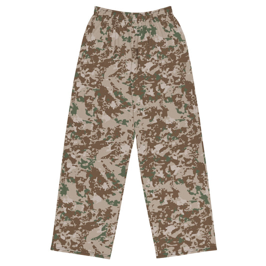 Pakistani Army Arid CAMO unisex wide-leg pants - 2XS - Unisex Wide-Leg Pants