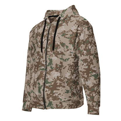 Pakistani Army Arid CAMO Unisex zip hoodie - 2XS - Zip Hoodie