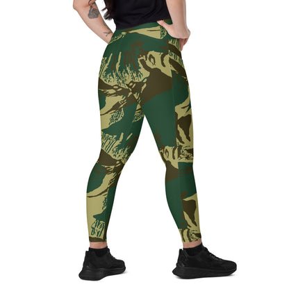 Pakistani Army Brushstroke CAMO Leggings with pockets - 2XS - Womens With Pockets