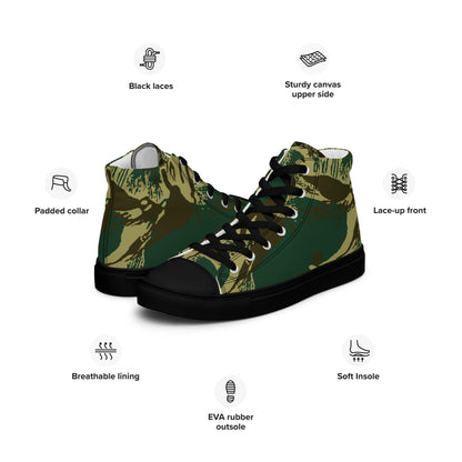 Pakistani Army Brushstroke CAMO Men’s high top canvas shoes - Mens High Top Canvas Shoes