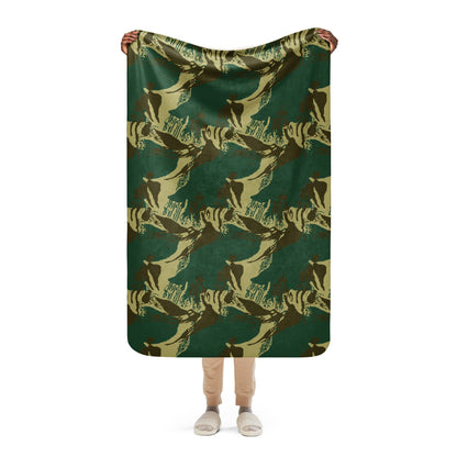 Pakistani Army Brushstroke CAMO Sherpa blanket - 37″×57″ - Blanket