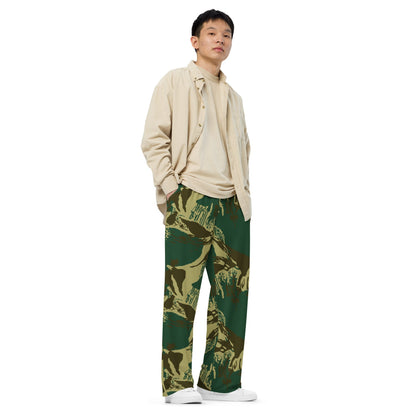 Pakistani Army Brushstroke CAMO unisex wide-leg pants - Unisex Wide-Leg Pants