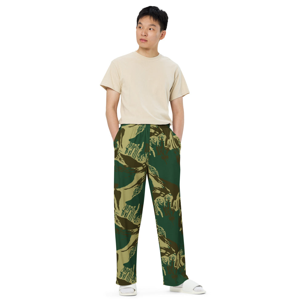 Pakistani Army Brushstroke CAMO unisex wide-leg pants - Unisex Wide-Leg Pants