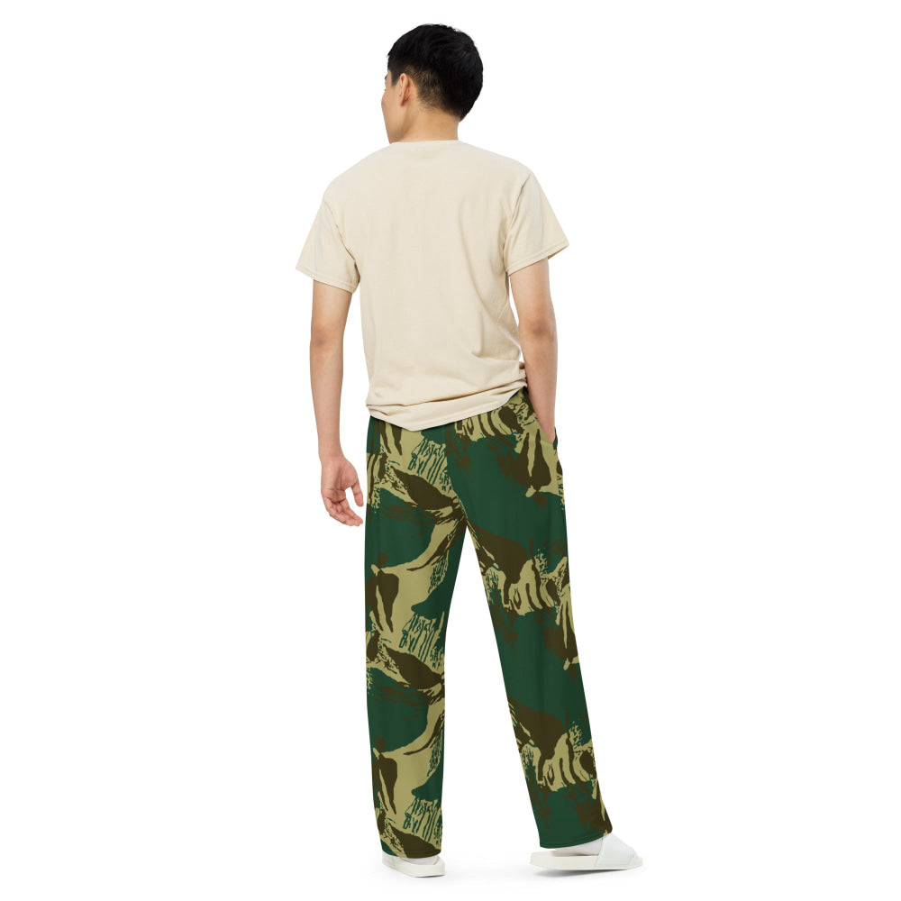 Pakistani Army Brushstroke CAMO unisex wide-leg pants - Unisex Wide-Leg Pants