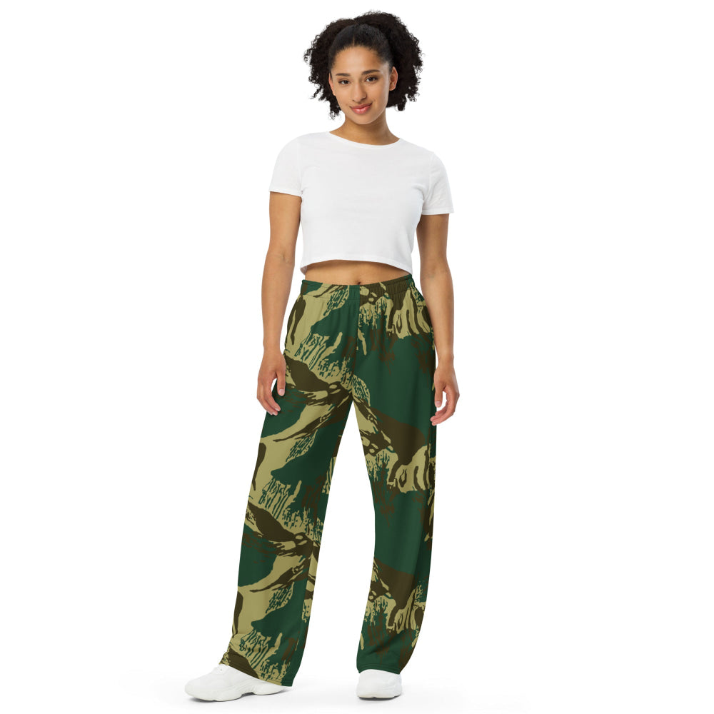 Pakistani Army Brushstroke CAMO unisex wide-leg pants - Unisex Wide-Leg Pants