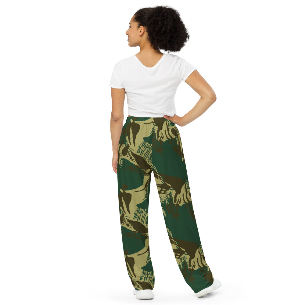 Pakistani Army Brushstroke CAMO unisex wide-leg pants - Unisex Wide-Leg Pants