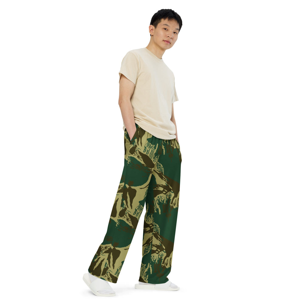 Pakistani Army Brushstroke CAMO unisex wide-leg pants - Unisex Wide-Leg Pants