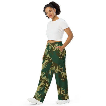 Pakistani Army Brushstroke CAMO unisex wide-leg pants - Unisex Wide-Leg Pants