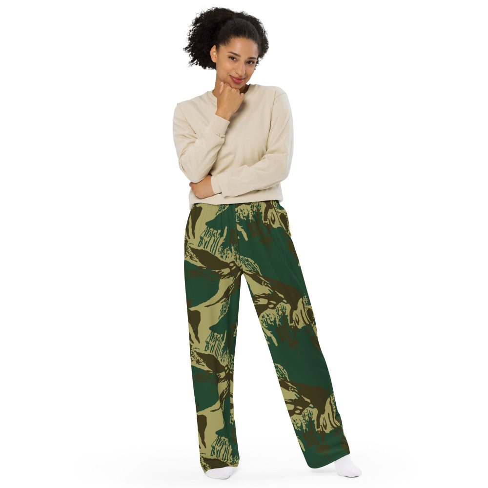 Pakistani Army Brushstroke CAMO unisex wide-leg pants - Unisex Wide-Leg Pants