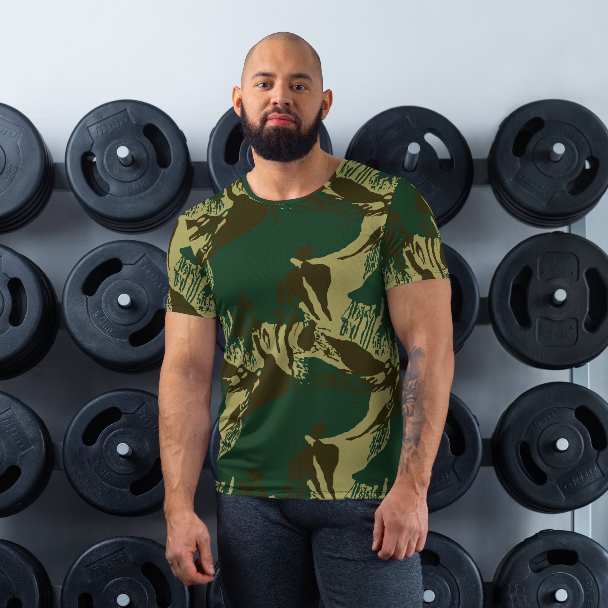Pakistani Brushstroke CAMO Mens Athletic T-shirt - XS - T-Shirts
