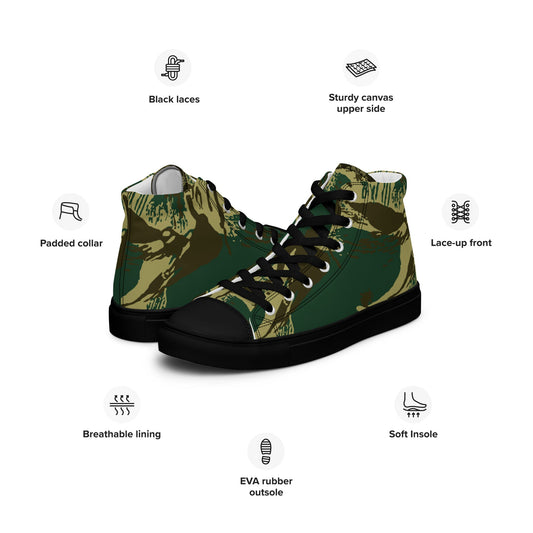 Pakistani Brushstroke CAMO Mens high top canvas shoes High Top Canvas Shoes