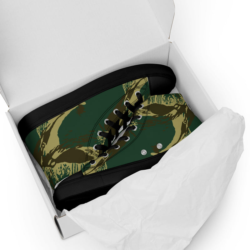 Brushstroke Pakistani Woodland CAMO Mens High-Top Canvas Shoes