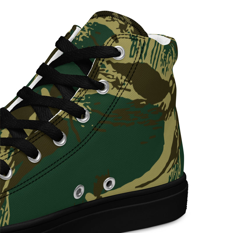 Brushstroke Pakistani Woodland CAMO Mens High-Top Canvas Shoes