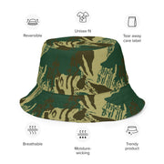 Brushstroke Pakistani Woodland CAMO Reversible Bucket Hat - Head