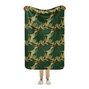Brushstroke Pakistani Woodland CAMO Sherpa Blanket - 37″×57″