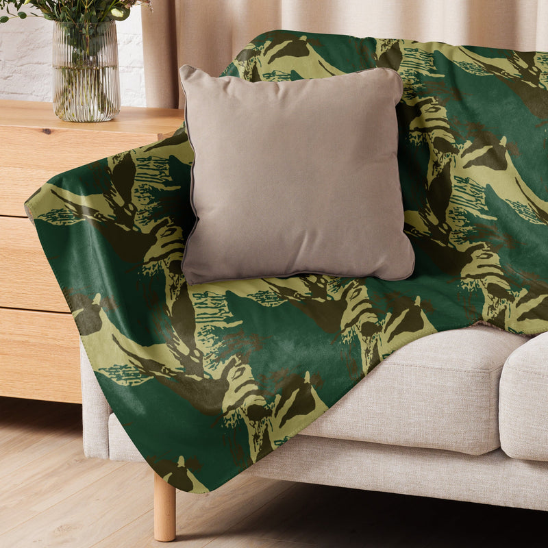 Brushstroke Pakistani Woodland CAMO Sherpa Blanket
