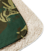 Brushstroke Pakistani Woodland CAMO Sherpa Blanket