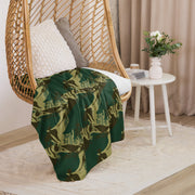 Brushstroke Pakistani Woodland CAMO Sherpa Blanket