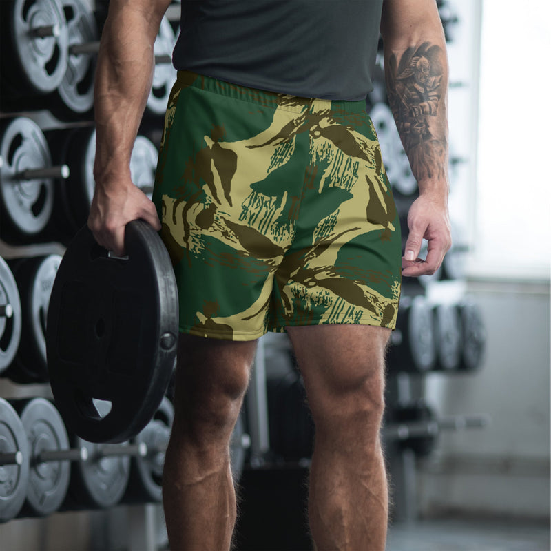 Brushstroke Pakistani Woodland CAMO Unisex Athletic Long Shorts - 2XS
