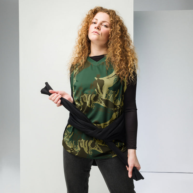Brushstroke Pakistani Woodland CAMO Unisex Basketball Jersey