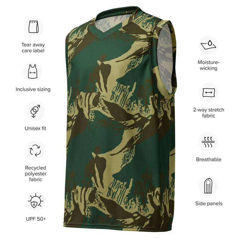 Brushstroke Pakistani Woodland CAMO Unisex Basketball Jersey