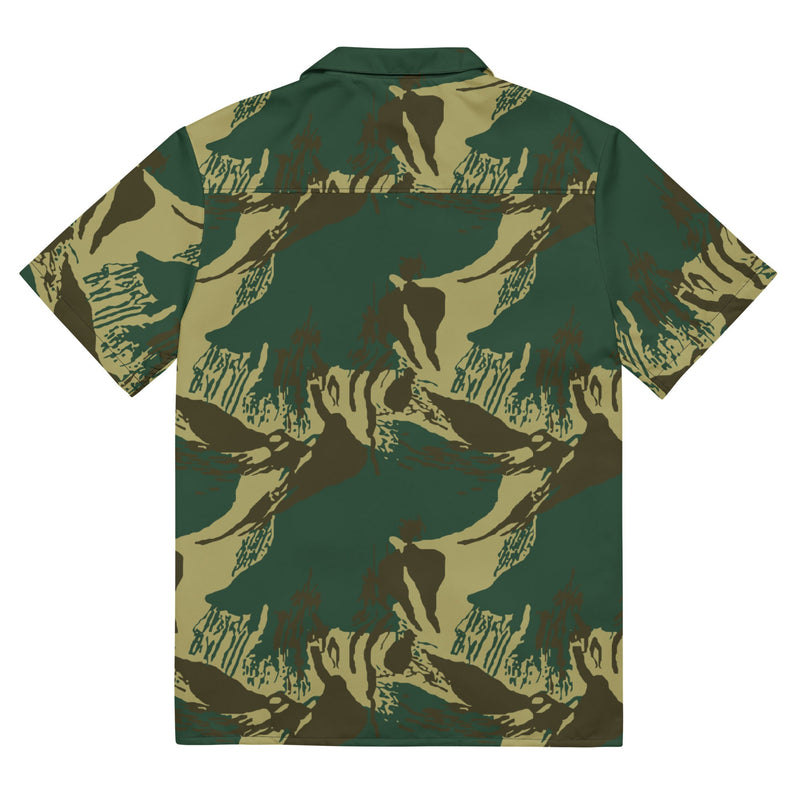 Brushstroke Pakistani Woodland CAMO Unisex Short-Sleeve Button Shirt - Button-Up