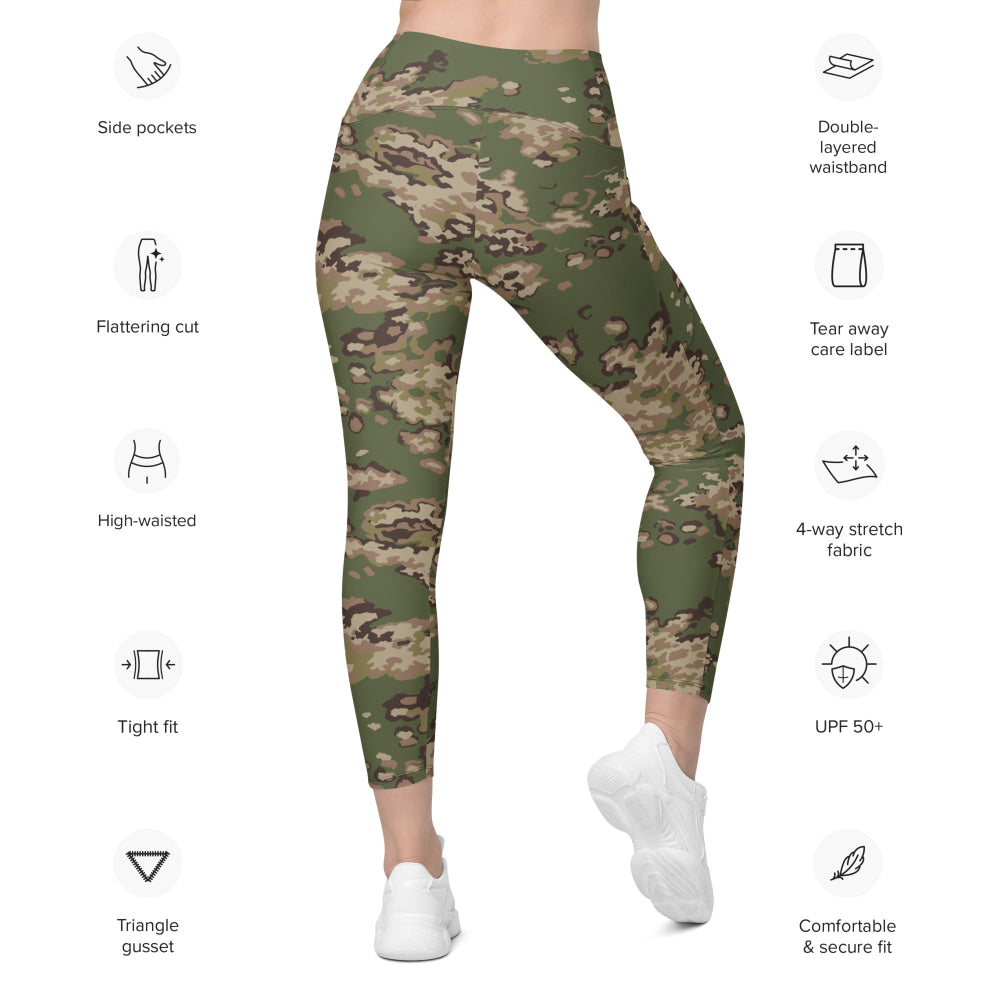 Partizan Multi-terrain CAMO Leggings with pockets - Womens With Pockets