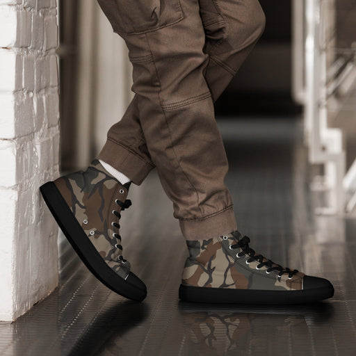 Leaf Malunggay Philippine Marine CAMO Mens High-Top Canvas Shoes - 5