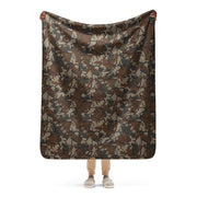 Leaf Malunggay Philippine Marine CAMO Sherpa Blanket - 50″×60″