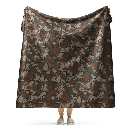 Leaf Malunggay Philippine Marine CAMO Sherpa Blanket - 60″×80″
