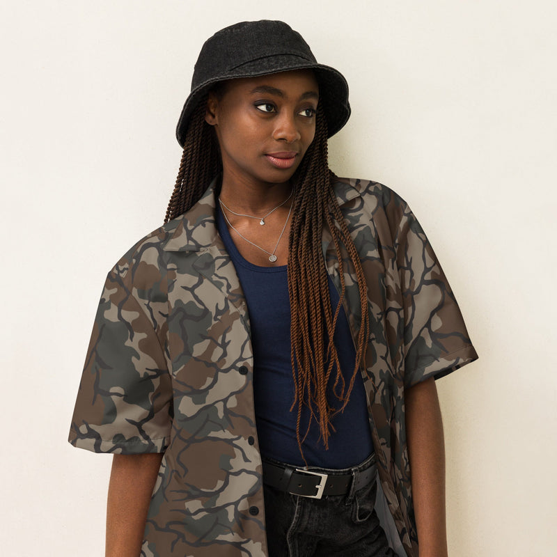 Leaf Malunggay Philippine Marine CAMO Unisex Short-Sleeve Button Shirt - Button-Up