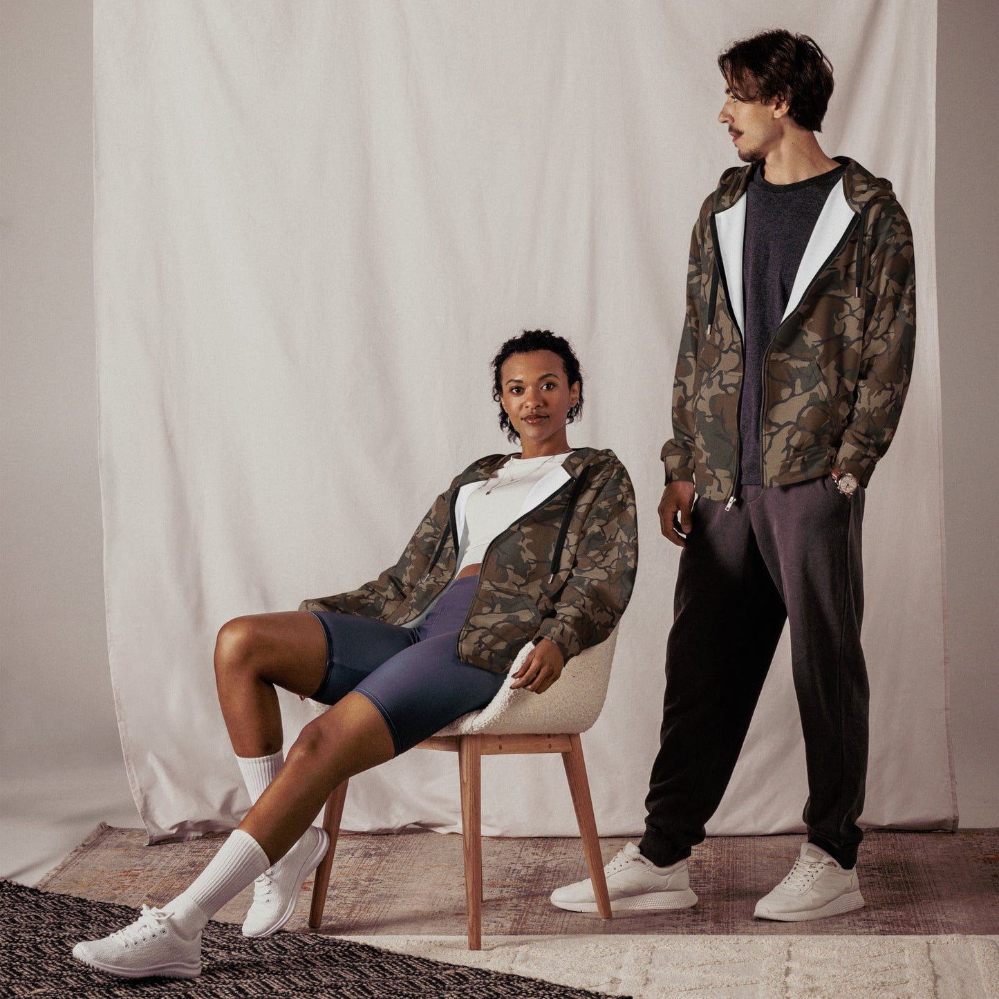 Philippine Marine Corps Malunggay CAMO Unisex zip hoodie - Zip Hoodies