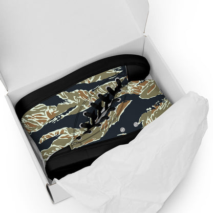 Philippine Tiger Stripe Special Forces Distinctive Uniform (SDFU) CAMO Mens High-Top Canvas Shoes