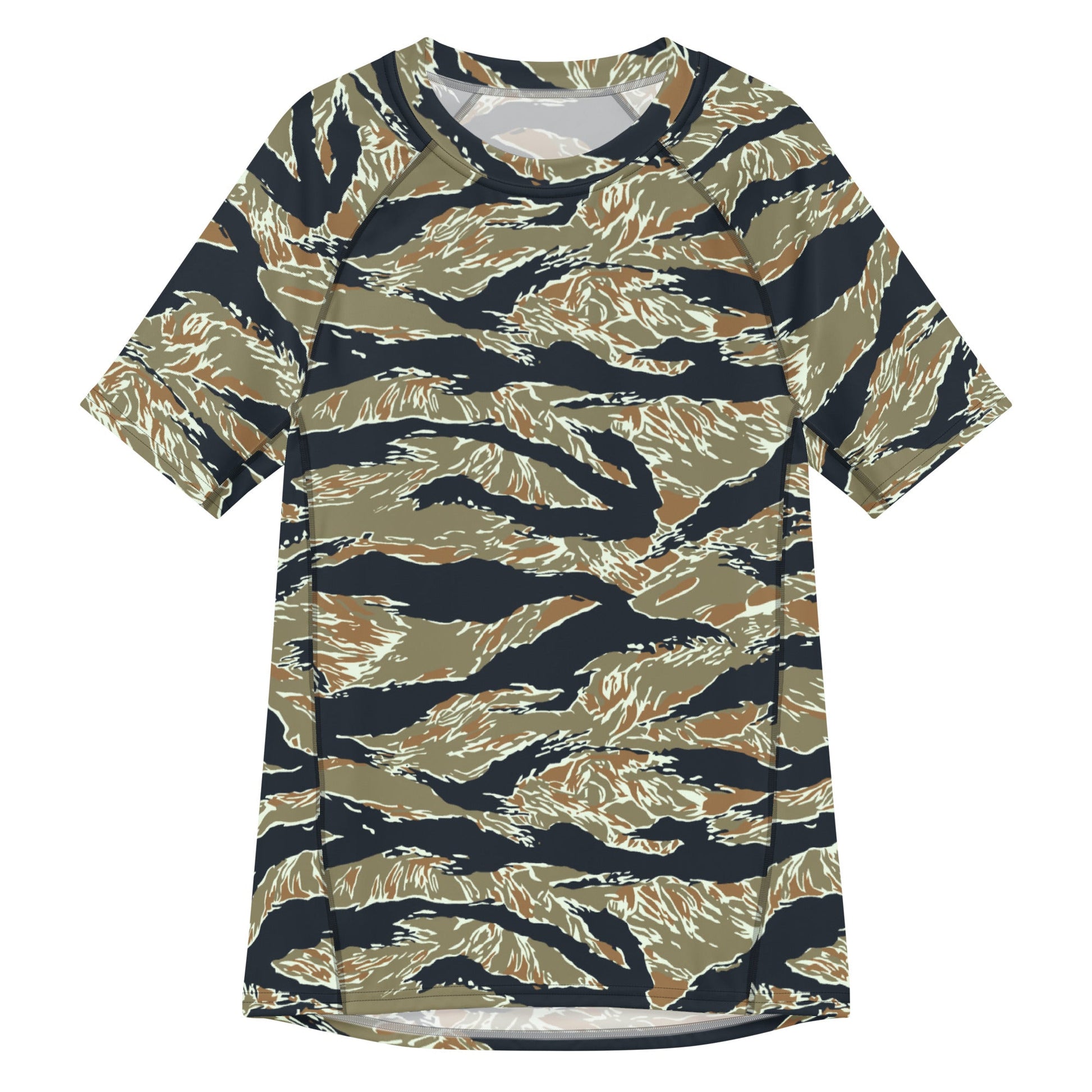 Philippine Tiger Stripe Special Forces Distinctive Uniform (SDFU) CAMO Mens Short-Sleeve Rash Guard - 2XS