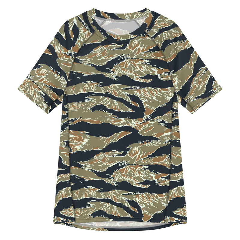Tiger Stripe Philippine Special Forces CAMO Mens Short-Sleeve Rash Guard - 2XS - SS