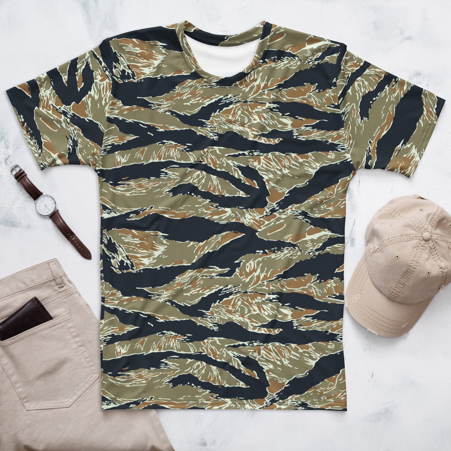Philippine Tiger Stripe Special Forces Distinctive Uniform (SDFU) CAMO Mens T-Shirt - XS