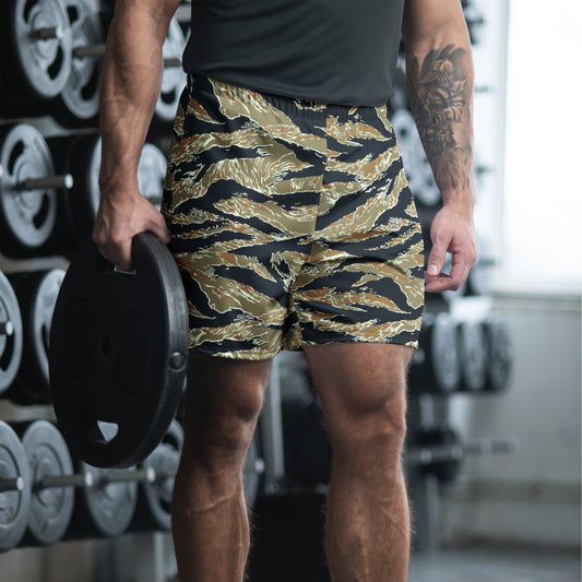 Philippine Tiger Stripe Special Forces Distinctive Uniform (SDFU) CAMO Unisex Athletic Long Shorts - 4XL