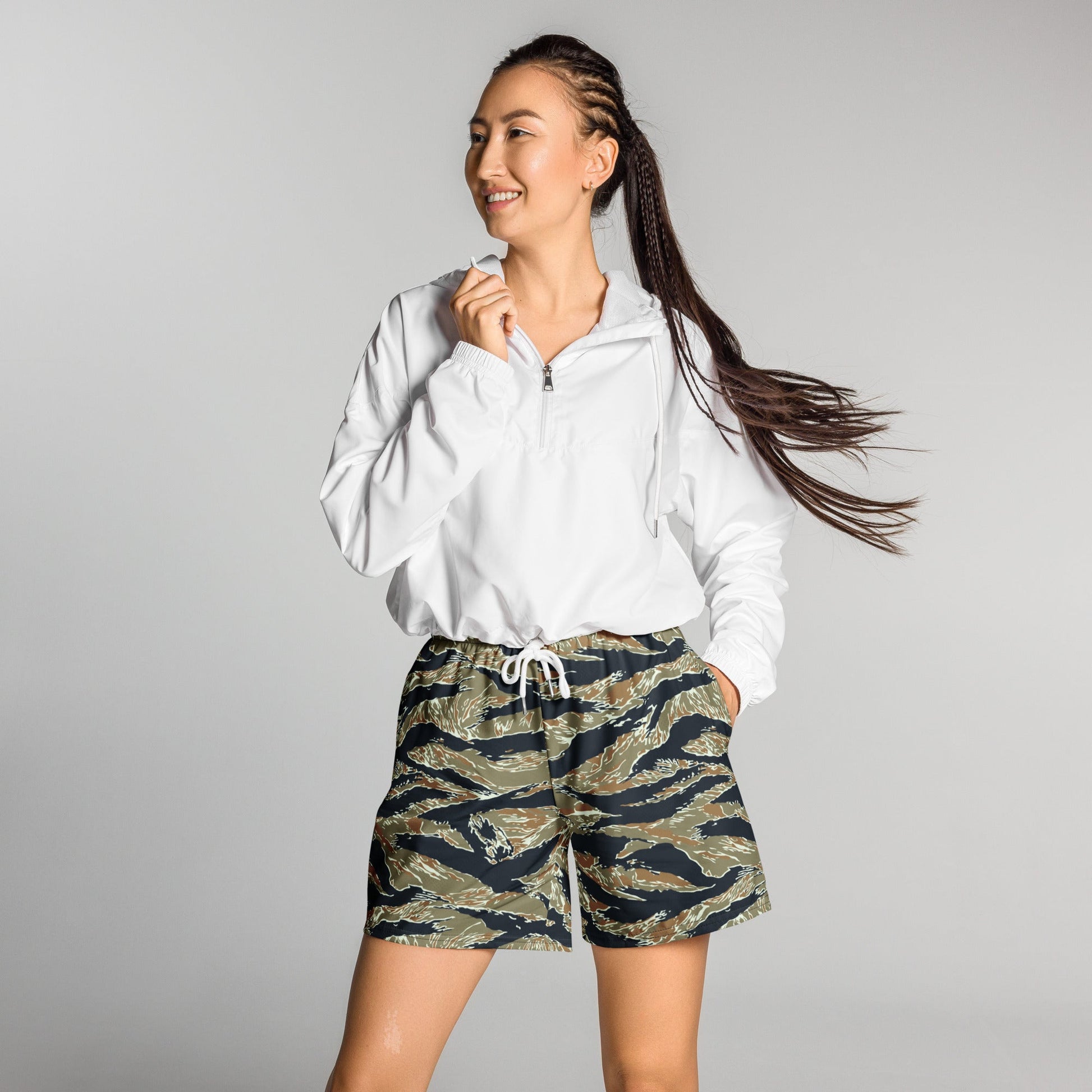 Philippine Tiger Stripe Special Forces Distinctive Uniform (SDFU) CAMO Unisex Athletic Long Shorts