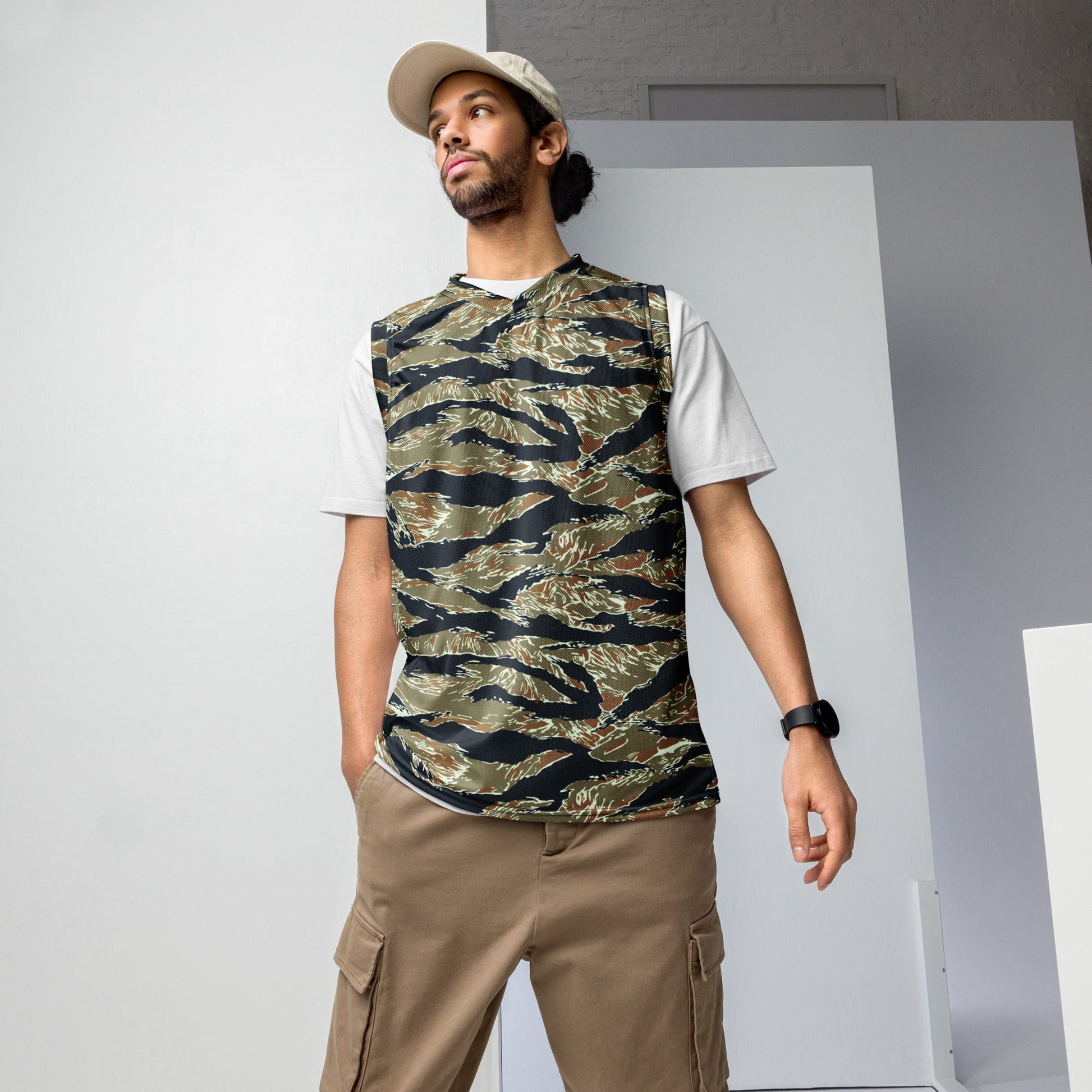 Philippine Tiger Stripe Special Forces Distinctive Uniform (SDFU) CAMO unisex basketball jersey - 2XS - Basketball Jerseys