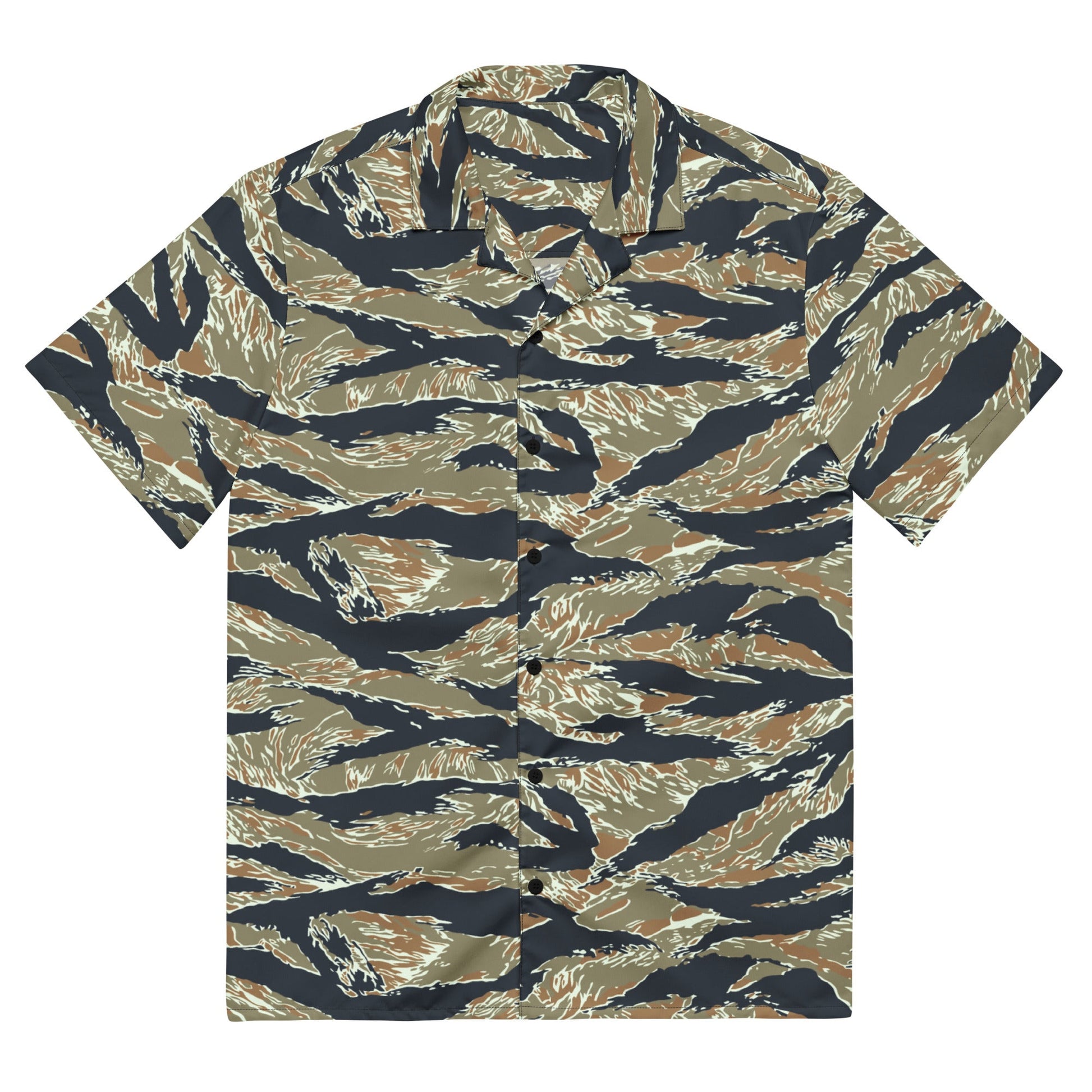 Philippine Tiger Stripe Special Forces Distinctive Uniform (SDFU) CAMO Unisex Short-Sleeve Button Shirt - 2XS